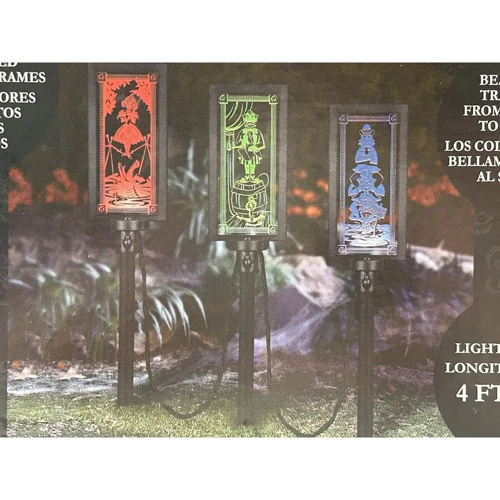 Disney 3-Count‎ LED Haunted Mansion Multi-Function Etched Pathway Marker Lights